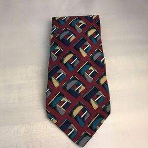 #1193 VTG PRIATTI BRAND MEN'S SILK PRINT NECKTIE 56 in x 4  in